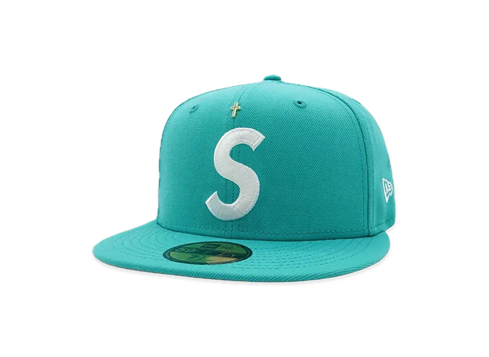 Supreme Gold Cross S Logo New Era "Teal"