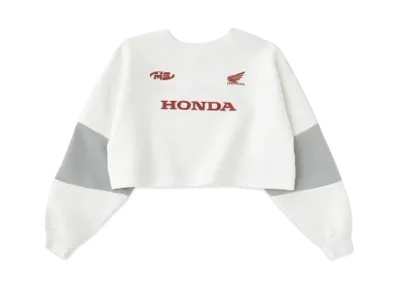 MOUSSY x HONDA Cropped Racing Pullover "White"