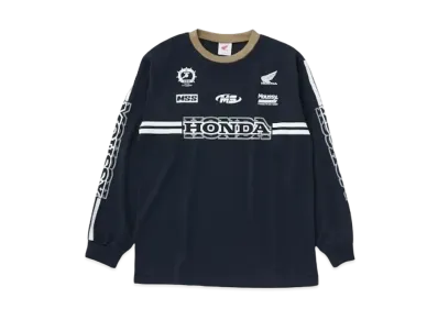 MOUSSY x HONDA Sporty Long Sleeve T-shirt "Navy"