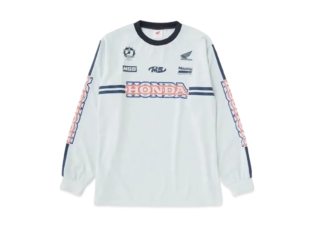 MOUSSY x HONDA Sporty Long Sleeve T-shirt "White"