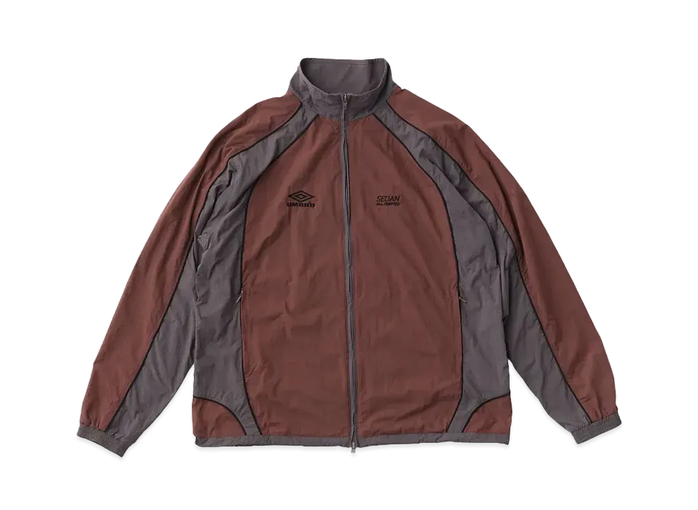 SEDAN ALL-PURPOSE x UMBRO Woven Track Jacket "Charcoal Brown"