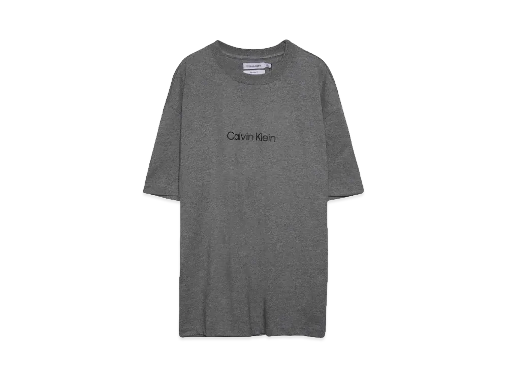 Calvin Klein Essentials SS STANDARD LOGO TEE "MEDIUM GREY HTR"