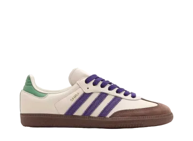 adidas Women's Samba OG "Off White/Collegiate Purple/Preloved Green"