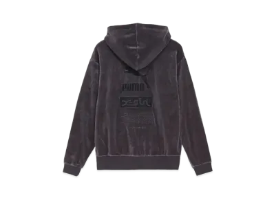 PUMA x X-Girl Hooded Velor Jacket "Dark Coal"