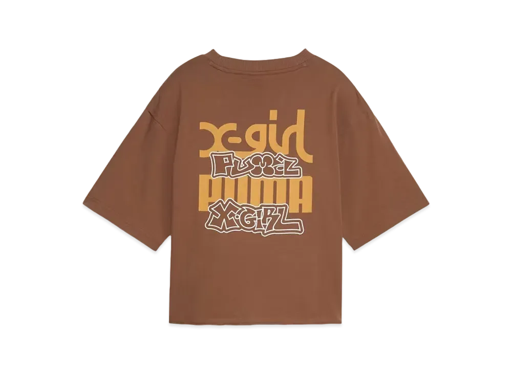 PUMA x X-Girl Graphic Short Sleeve Tee "Brown Mushroom"