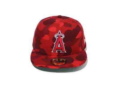 A BATHING APE x MLB x NEW ERA Los Angeles Angels 59Fiftiy Cap "Red"