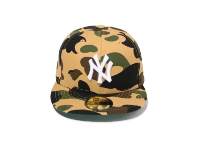 A BATHING APE x MLB x NEW ERA New York Yankees 59Fiftiy Cap "Yellow"