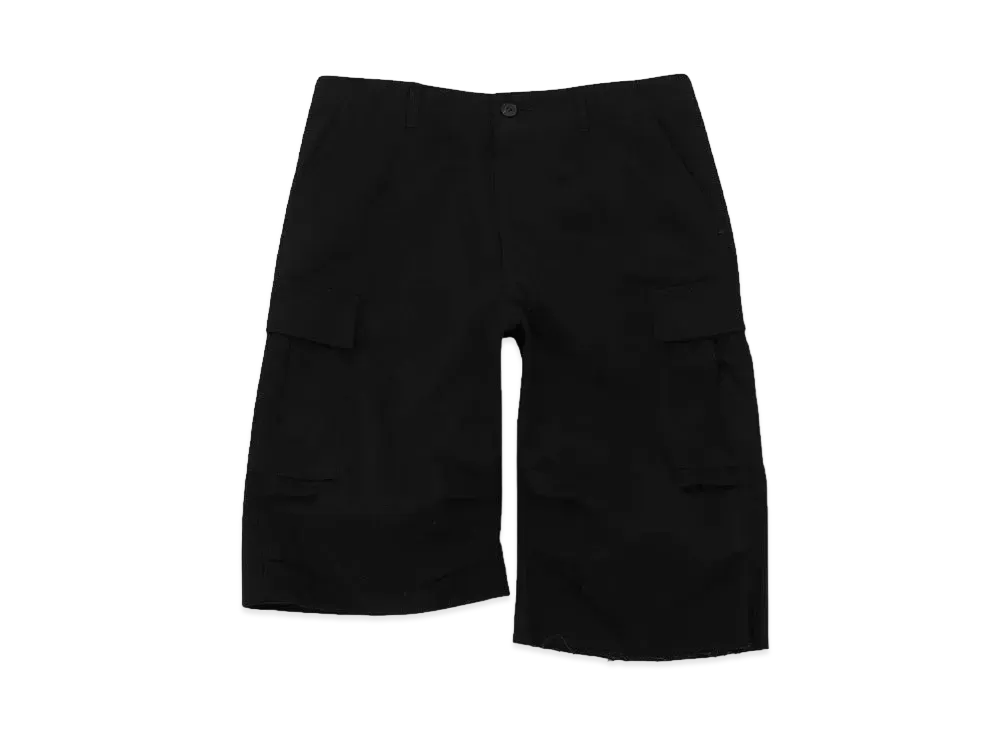 NEONSIGN Drill Cargo Shorts "BLACK"