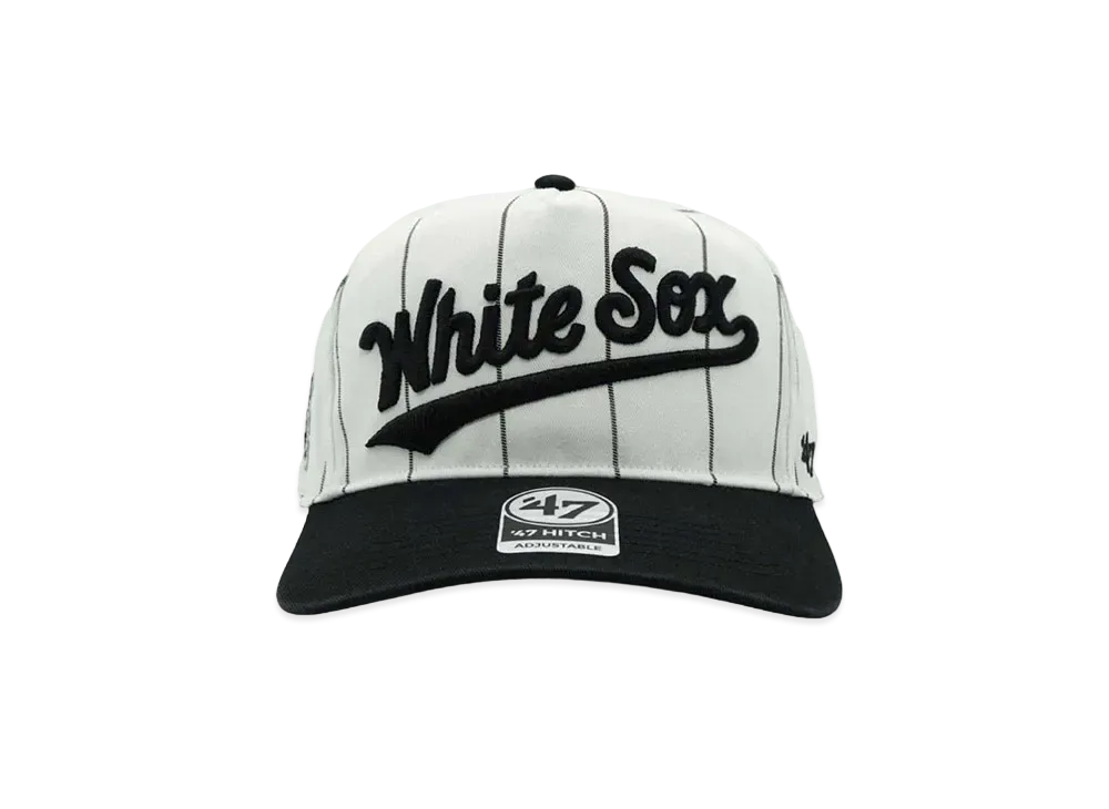 ’47 WHITE SOX DOUBLE HEADER PINSTRIPE HITCH "WHITExBLACK"