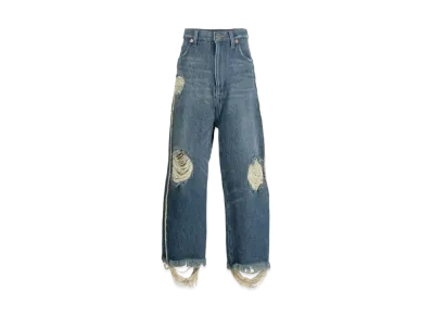 doublet Damage Straight Jeans "Indigo Blue"