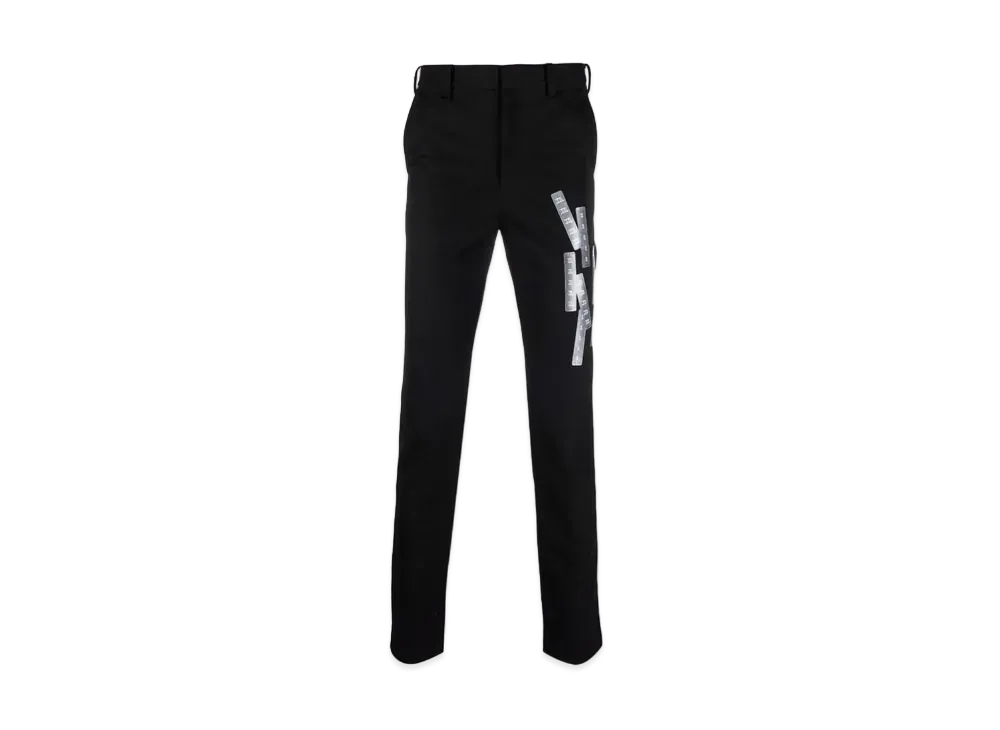 doublet Print Straight Pants "Black"