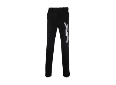 doublet Print Straight Pants "Black"