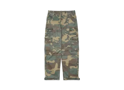 F.M.C.D. PARACHUETE TROUSERS | HEAVY VINTAGE WASH "WOODLAND CAMO"