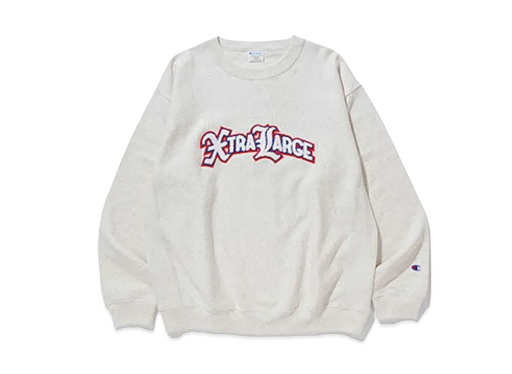 XLARGE x Champion Reversible Weave Crewneck Sweat "Ash"