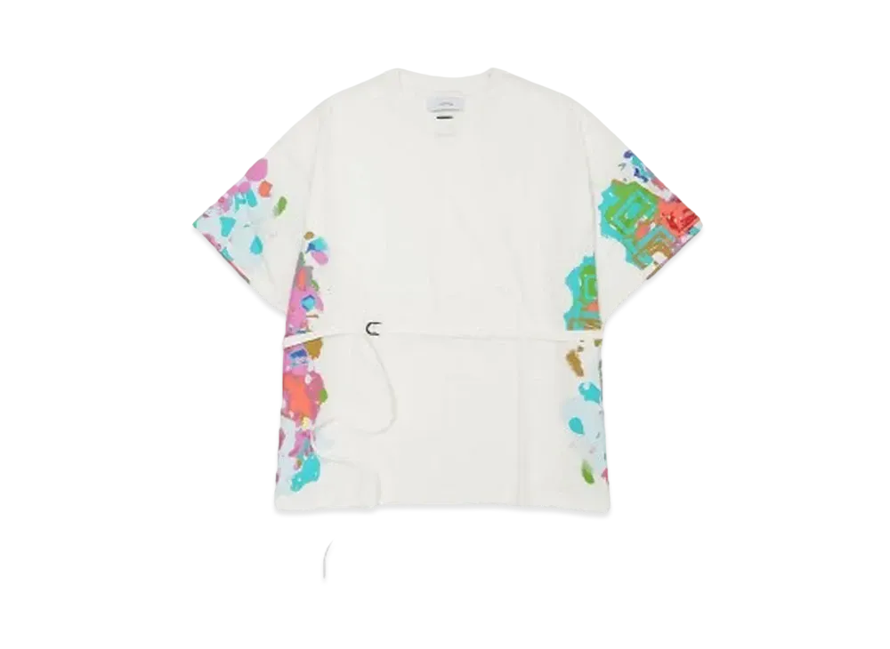 FACETASM SPRAYPAINT BELTED TEE "WHITE"