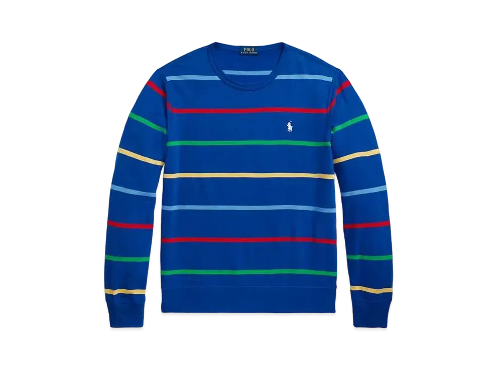 Polo Ralph Lauren Striped Spa Terry Sweatshirt "Blue"