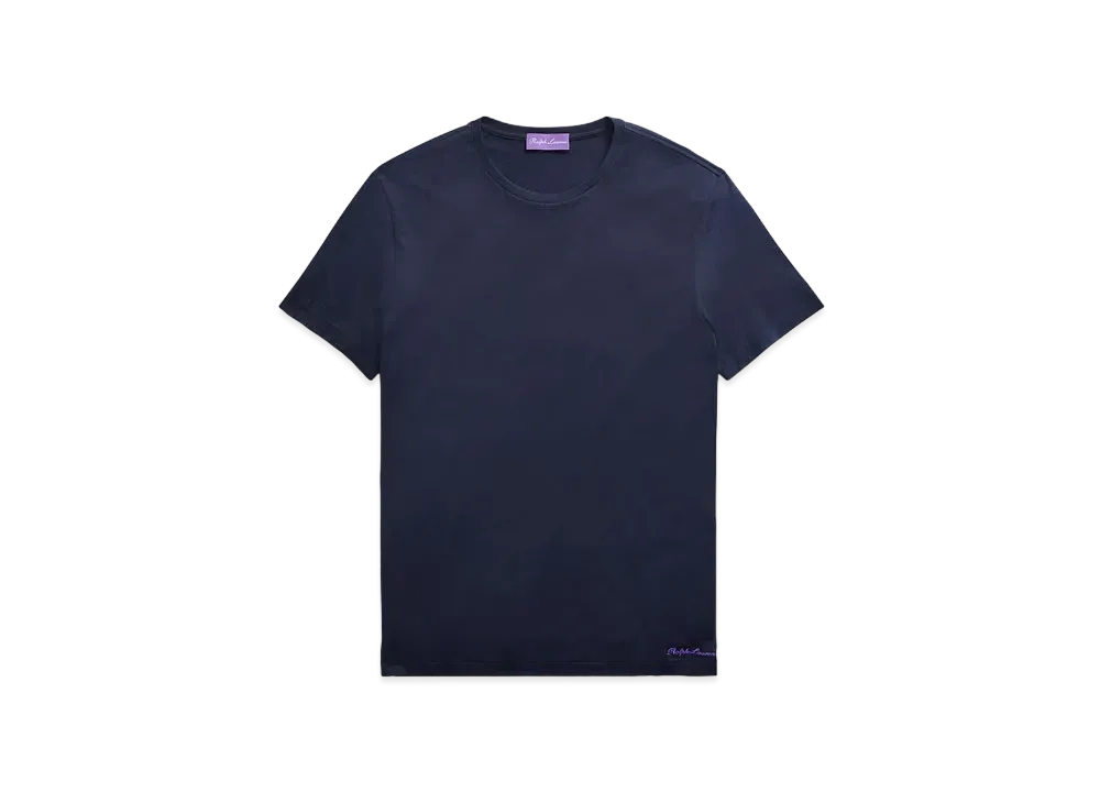 Ralph Lauren Purple Label Cotton Lyle Crewneck Tee "Navy"