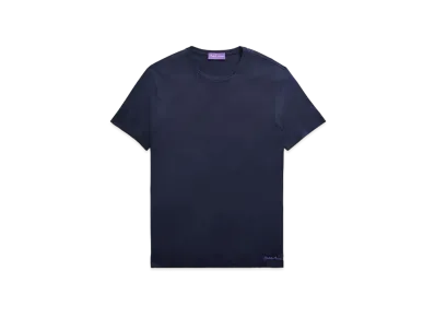 Ralph Lauren Purple Label Cotton Lyle Crewneck Tee "Navy"
