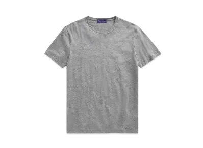 Ralph Lauren Purple Label Cotton Lyle Crewneck Tee "Gray"