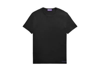 Ralph Lauren Purple Label Cotton Lyle Crewneck Tee "Black"