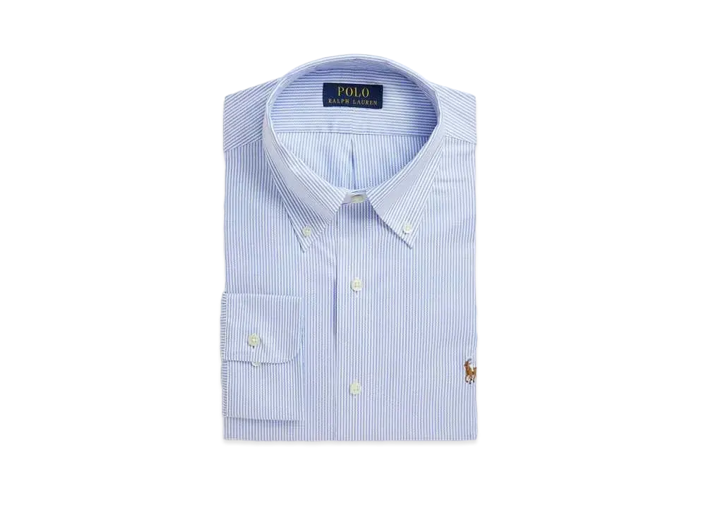 Polo Ralph Lauren Classic Fit Striped Textured Shirt "Blue"