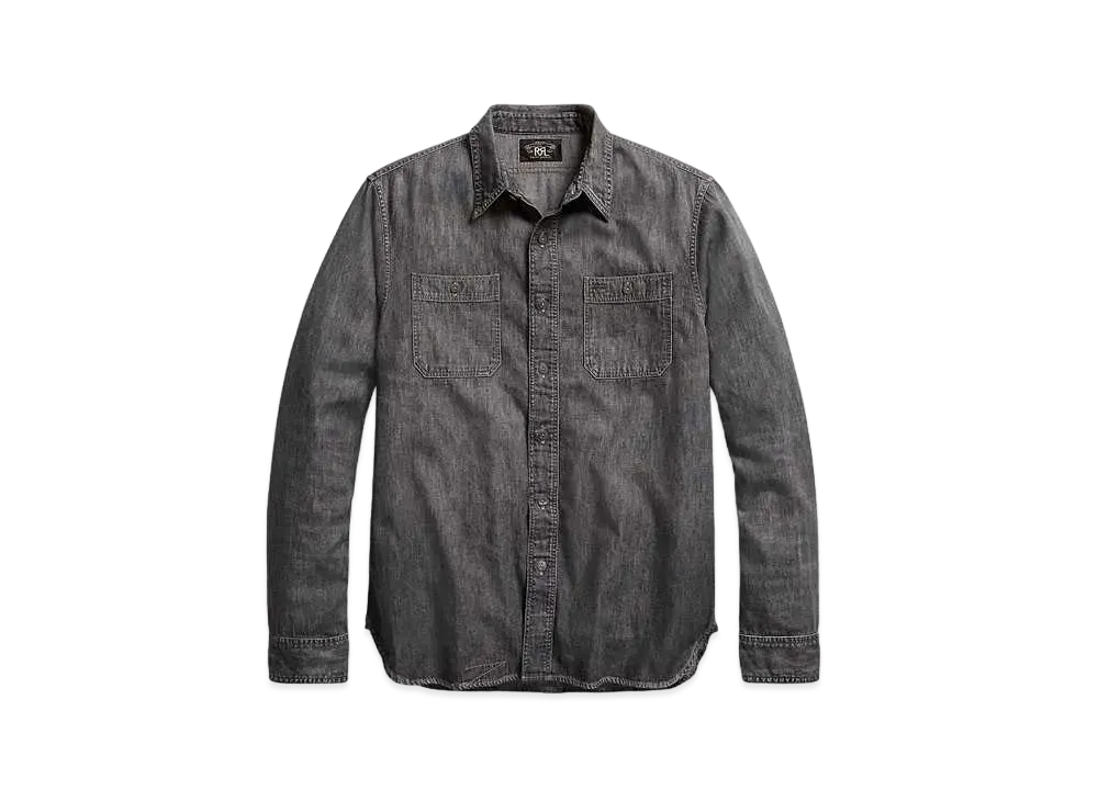 RRL Ralph Lauren Denim Work Shirt "Black"