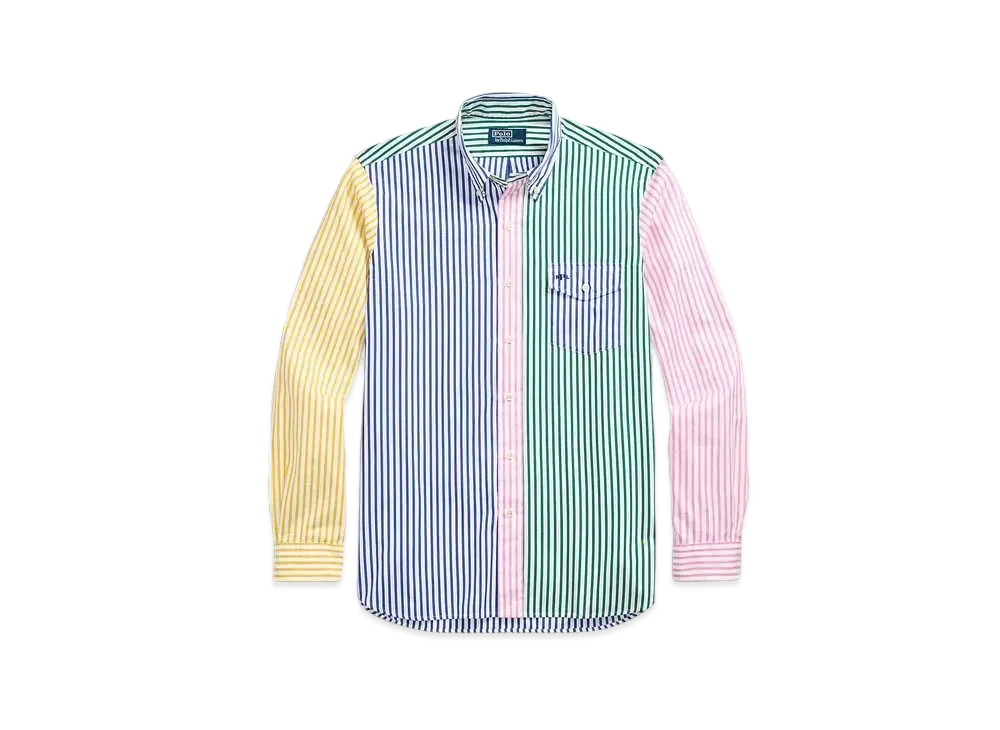 Polo Ralph Lauren Classic Fit Striped Poplin Fan Shirt "Multi"