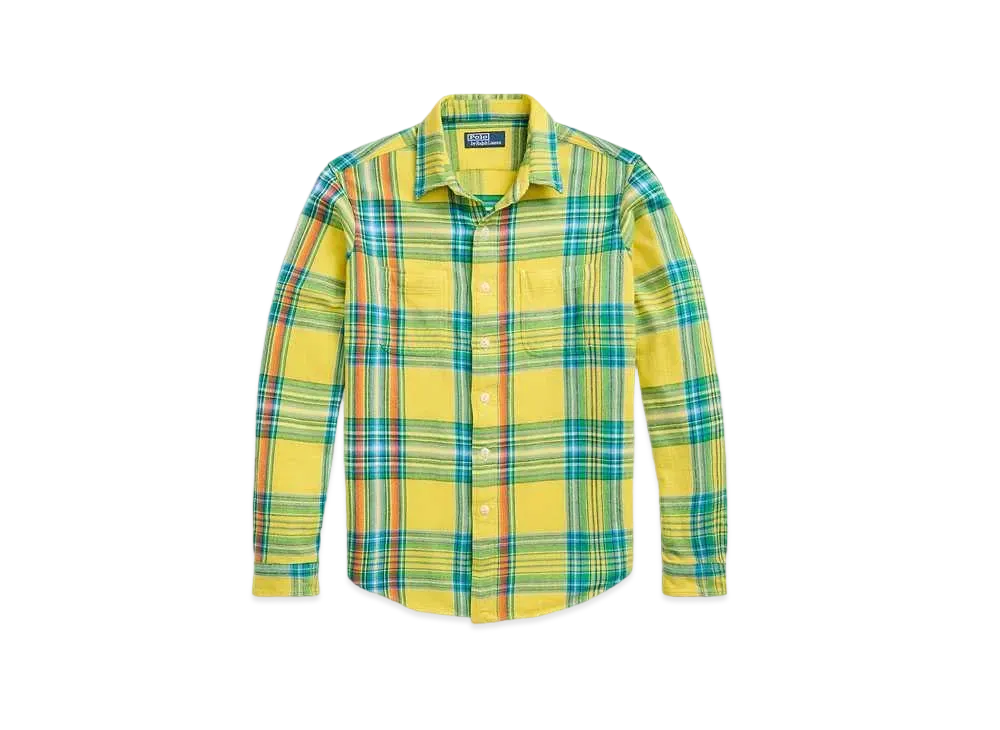 Polo Ralph Lauren Classic Fit Check Flannel Work Shirt "Yellow"