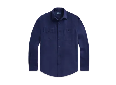 Polo Ralph Lauren Classic Fit Linen Silk Twill Work Shirt "Navy"