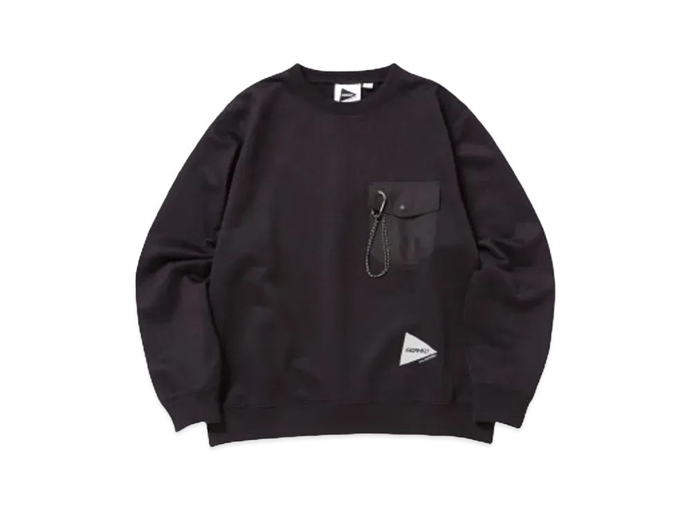 GRAMICCI x and wander Pocket Sweat Shirt "Black"