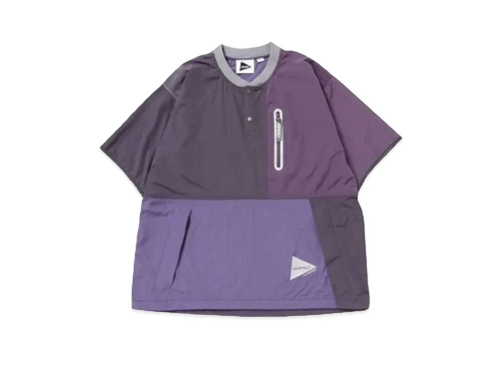 GRAMICCI x and wander Patchwork Wind Tee "Multi Purple"