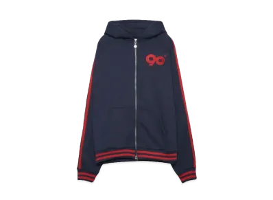9090 90 Logo Line Zip Hoodie "Navy"