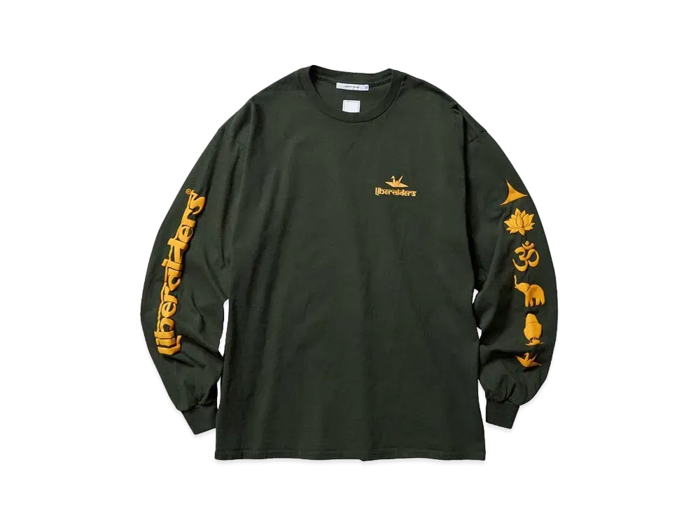 Liberaiders SLEEVE LOGO L/S TEE "GREEN"