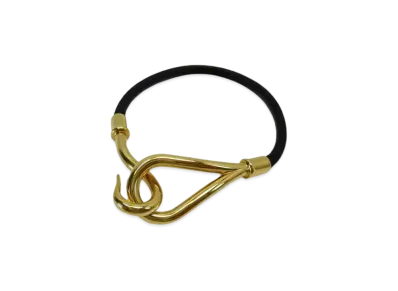 Hermes Jumbo Hook Choker Bracelet "Black/Gold"