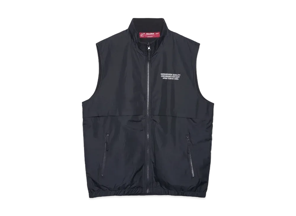 Hide and Seek Nylon Zip Vest(24ss) "BLACK"