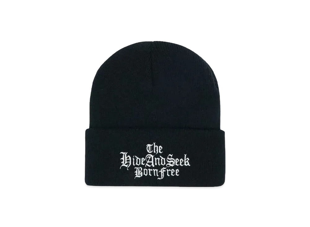 Hide and Seek The H&S Knit CAP "BLACK"