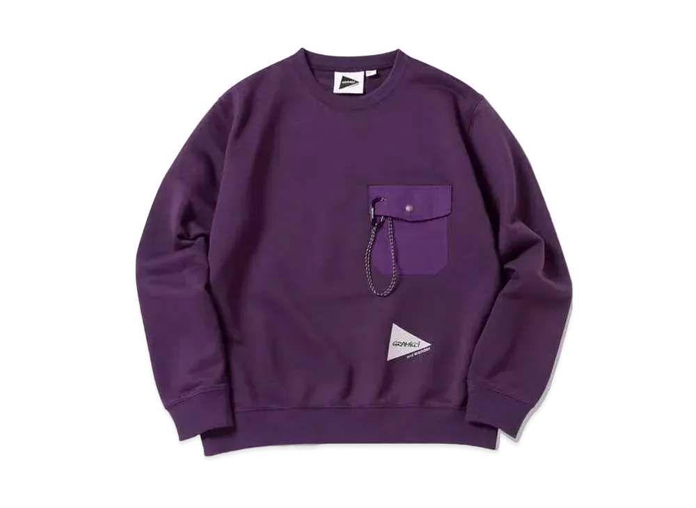 GRAMICCI x and wander Pocket Sweat Shirt "Purple"