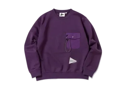 GRAMICCI x and wander Pocket Sweat Shirt "Purple"