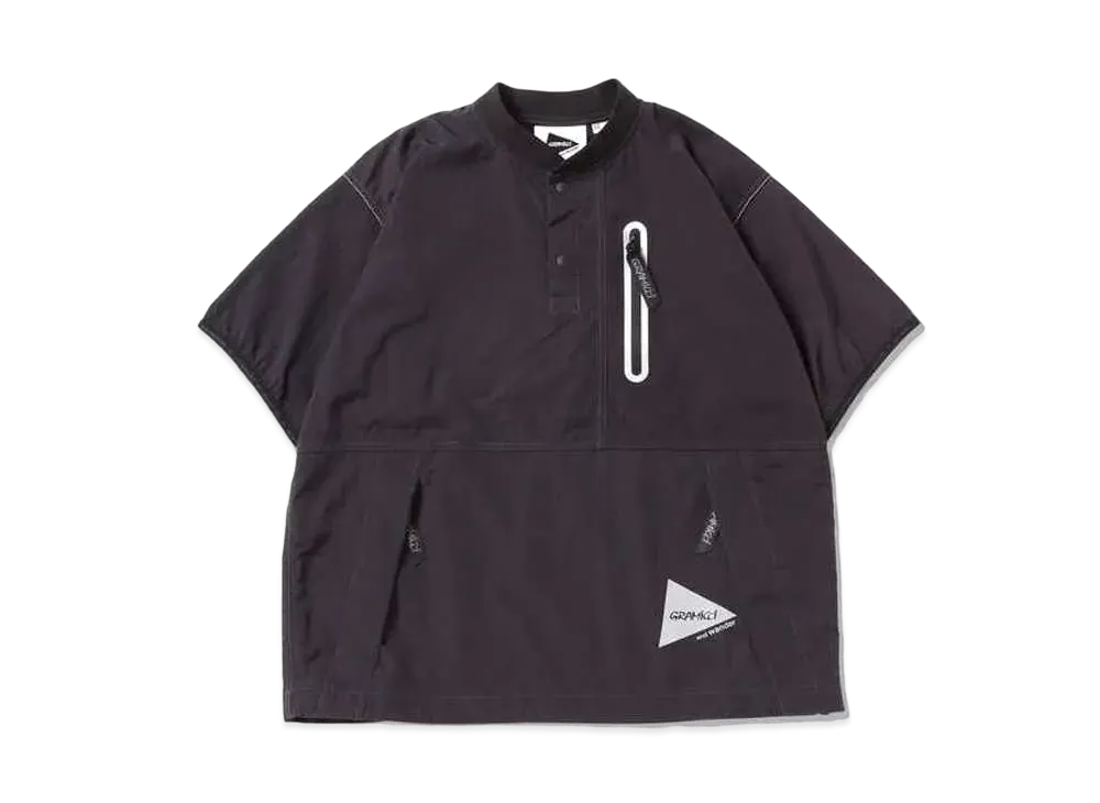 GRAMICCI x and wander Patchwork Wind Tee "Black"