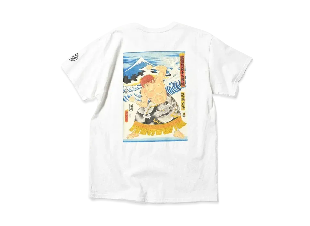 HOME GAME x グラップラー刃牙 x PANCRASE x THREE TIDES S/S TEE "WHITE"