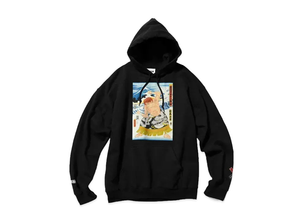 HOME GAME x グラップラー刃牙 x PANCRASE x THREE TIDES HOODIE "BLACK"