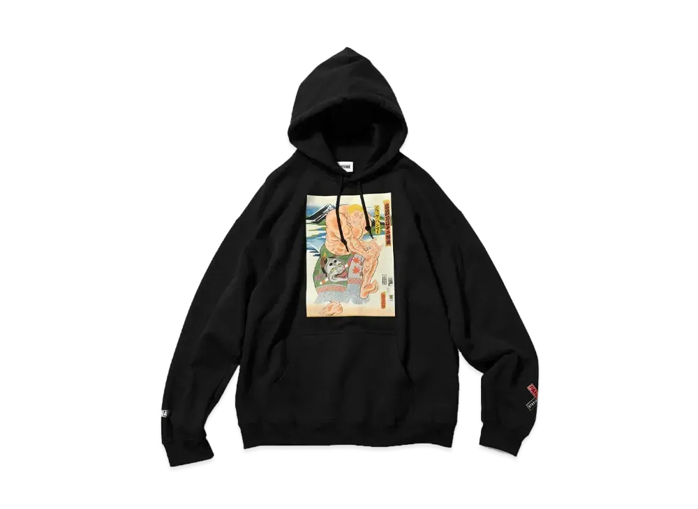 HOME GAME x グラップラー刃牙 x PANCRASE x THREE TIDES HOODIE "BLACK"
