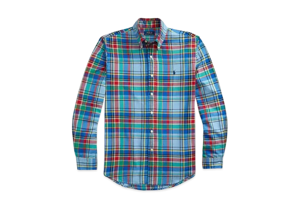 Polo Ralph Lauren Classic Fit Plaid Oxford Shirt "Blue"