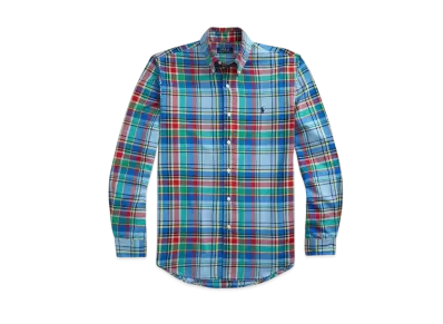 Polo Ralph Lauren Classic Fit Plaid Oxford Shirt "Blue"