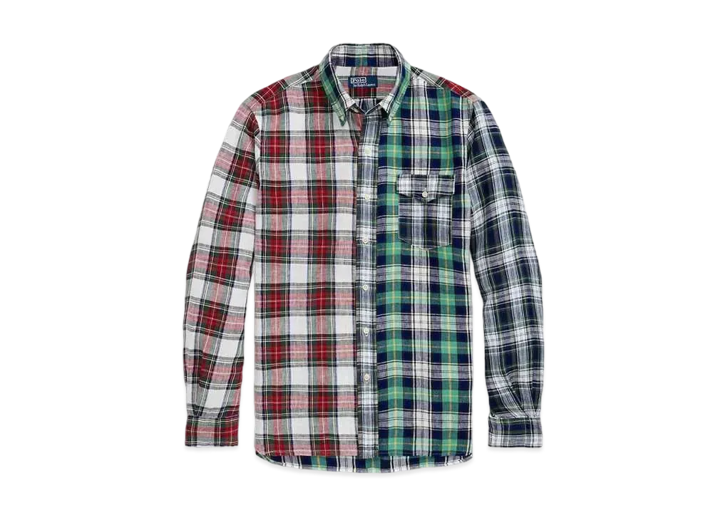 Polo Ralph Lauren Classic Fit Check Linen Fan Shirt "Multi"
