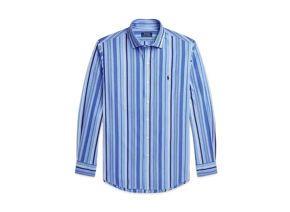 Polo Ralph Lauren Classic Fit Striped Stretch Poplin Shirt "Blue"