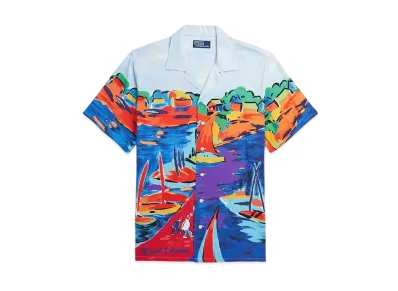 Polo Ralph Lauren Classic Fit Sailboat Print Camp Shirt "Multi"