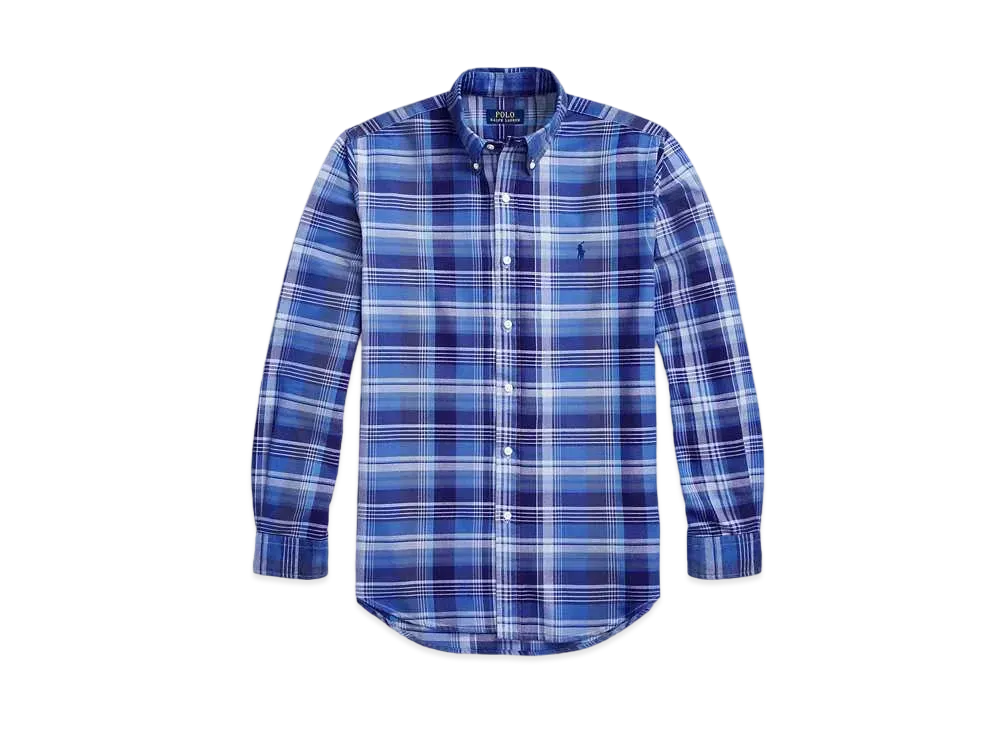 Polo Ralph Lauren Classic Fit Plaid Oxford Shirt "Blue"