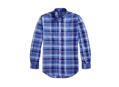 Polo Ralph Lauren Classic Fit Plaid Oxford Shirt "Blue"