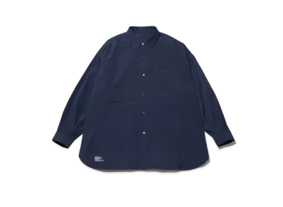 FreshService Stretch Matte Taffeta Regular Collar Shirt "Navy"
